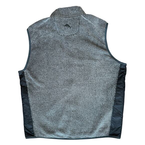 Tommy Bahama Cascade Cozy Full Zip Lush Fleece Vest Mens XLarge Coal Grey Pocket - Picture 4 of 5